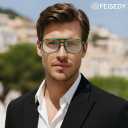 FEISEDY Blue Light Reading Glasses for Woman Men, Fashion Square Pilot Computer Glasses, Anti Eyestrain Glare Readers B0318