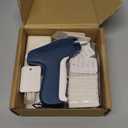 2006 PcsTagging Gun Kit Including Liumai Tag Gun, 5 Steel Needles, 1600 Clear Barbs Fasteners, 400 Pieces Clothing Price Label (Gray-Blue) (Ordinary)