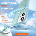 Compatible with iPhone 12 Case & iPhone 12 Pro Case 6.1" with Invisible Ring Stand [Compatible with Mag-Safe] Translucent with Magnetic Kickstand, Blue