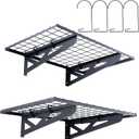VEVOR Garage Shelving Wall Mounted, 2 x 3 ft Heavy Duty Garage Wall Shelves, 500 lbs Load Capacity Garage Storage Rack Floating Shelves, 2 Pack, Suitable for Shop, Shed, Garage Storage