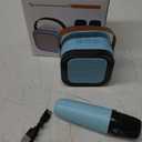 Wireless Rechargeable Karaoke Mic with Speaker for Singing, Wireless Mini Portable Bluetooth Speaker with Microphone and LED Lights