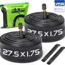 2 Pack 12"/14"/16"/18"/ 20"/ 22"/24"/ 26"/27.5"/28"/29" x1.75/1.95/2.10/2.125 Bicycle Tube with 2 Tire Levers, with 32mm AV Schrader Valve, Reliable Inner Tube for Kids/Road/MTB Bike (2 of One Size)