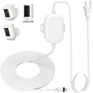 Weatherproof Power Cord for Ring Outdoor Cam Plus/Ring Spotlight Cam Plus/Pro (Battery), 20Ft/6m USB-C Outdoor Charging Cable Continuously Power Your Camera, White