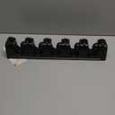 HYRIXDIRECT Wall Mount Broom Mop Holder Hanger Garden Tool Organizers Rack Garage Laundry Room Organizations and Storage with Hooks Heavy Duty (Black)