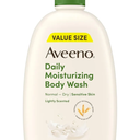 Aveeno Daily Moisturizing Body Wash for Women and Men for Dry & Sensitive Skin, Paraben, Soap & Dye-Free, Gentle Shower Cleanser, Dermatologist Recommended Brand, Lightly Scented, 33 Fl Oz