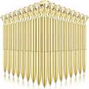 Leinuosen 50 Pcs Bulk Diamond Pens with Crystal Bridal Shower Gifts Metal Bling Ballpoint Pens with Black Ink for Bridal Shower Wedding Party Office School (Gold)