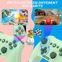 Bluetooth Controller for Switch/Mac/PC/Steam/Mobile Phone/iOS/Android//TV/iPad/Table/Apple Arcade MFi Games, switch pro controller wireless with Adjustable Dual Motion,Turbo,Macros,6-Axis,Wake Up for Black Myth: Wukong (Black) (Purple) (Green)