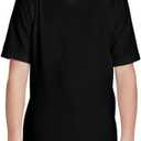 French Toast Men's Short Sleeve V-Neck Tee (Black, L)