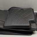 Floor Mats for Hyundai Sante Fe 7 Seater 2024 2025 (Not Hybrid) All Weather Sante Fe Floor Mats for Hyundai Sante Fe Accessories 2024 2025 TPE Cargo Mat with Backrest Mat Black