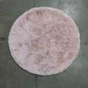 Pink Boho Faux Rabbit Fluffy Fur Rugs for Bedroom Shag Circle Washable Area Rugs for Living Room Nursery Round Rug 4ft