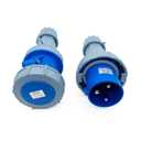 1Set 63A 3Pin Male+Female Connector,(Compatible with 60amp),Industrial Waterproof Receptacle, IP67 Industrial Plug&Socket,Cable Coupling Connector,IEC60309 220V-250V 2P+E 6H
