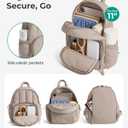 BAGSMART Mini Backpack for Women, Lightweight Puffer Small Backpack Purse, Quilted Casual Travel Daypack, Cute Water-Resistant Bookbag for Daily, Brown