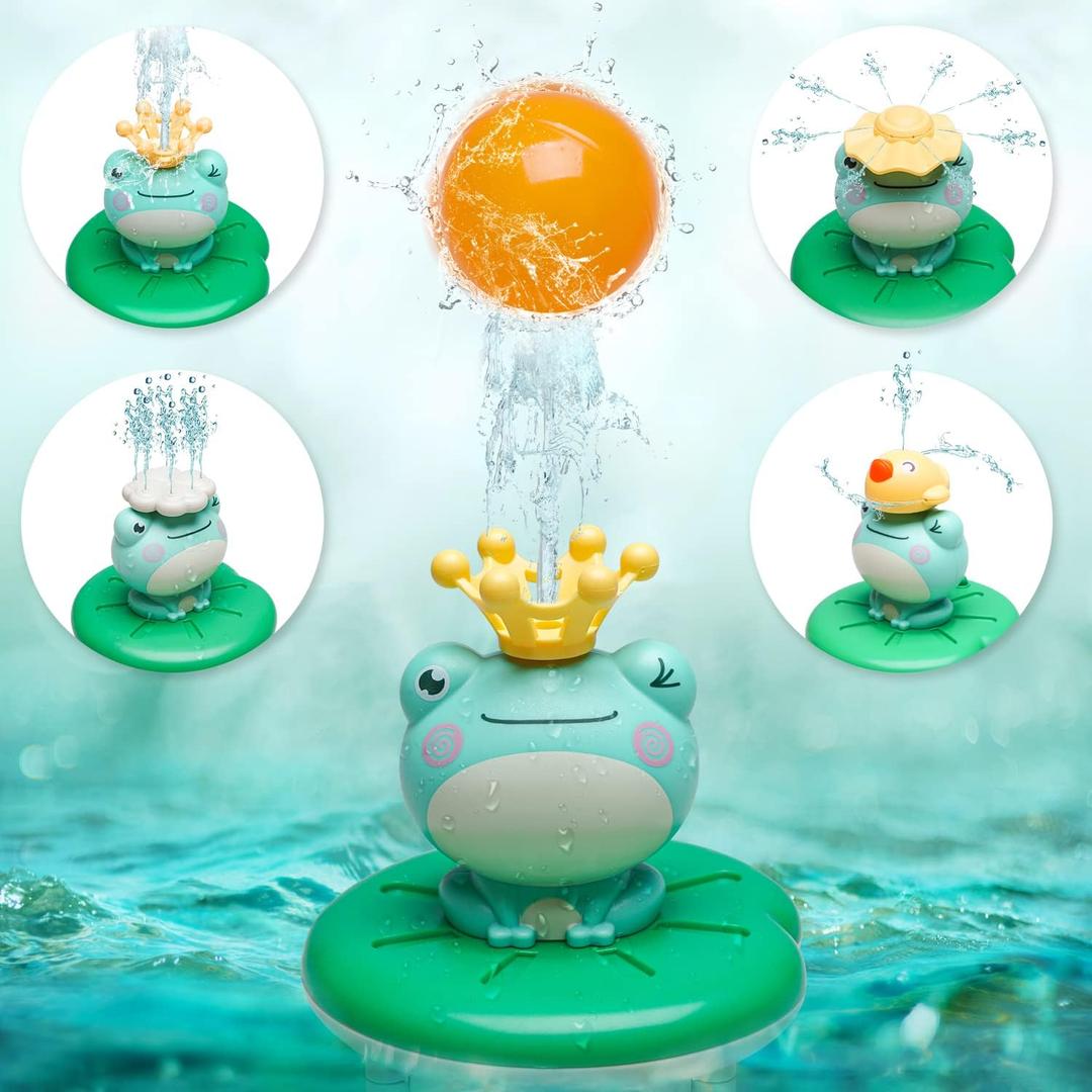 Baby Bath Toy for Kids, 4 Modes Water Spray Bath Toy Sprinkler Bathtub Toys for Toddlers 1-3, Swimming Pool Games Water Play Set Gift for Bathtub Shower Beach Infant Boys Girls Age 2-7 Years Old