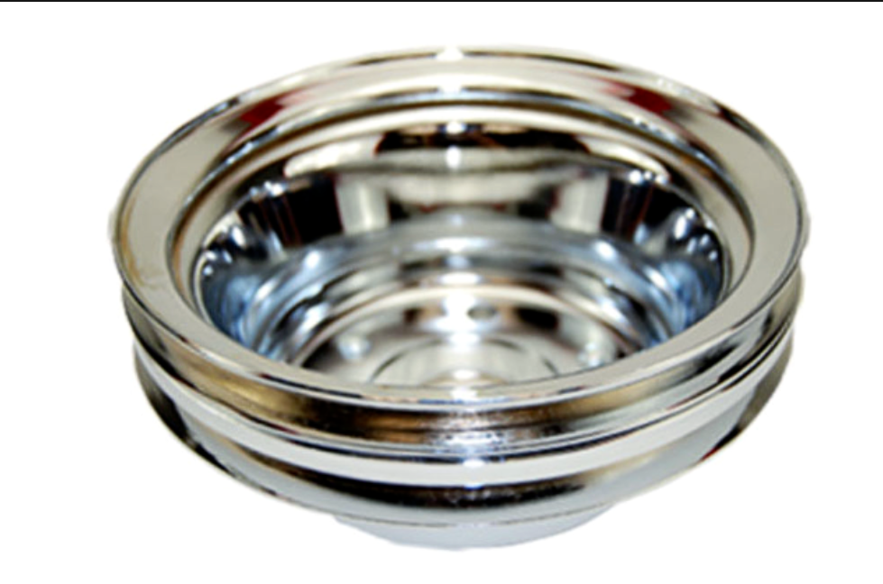 Double-Groove LWP Crankshaft Pulley Chrome 8957