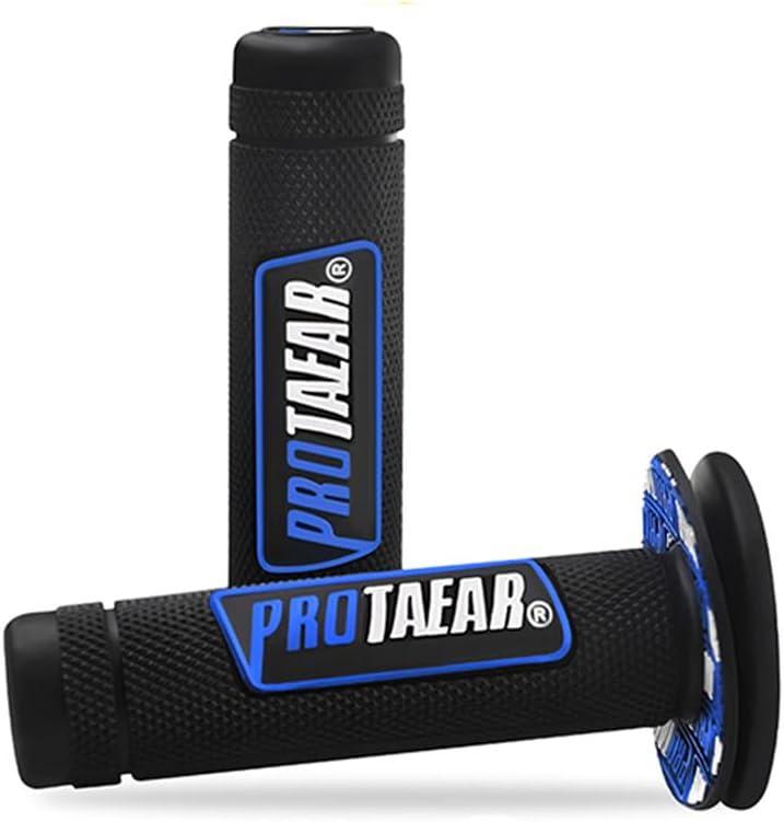 7/8" Universal Motorcycle Grips for Dirt Pit Bike, Rubber Anti-Slip Handlebar Grips One Pair 22mm (Blue)