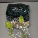 Mepase 3 Pcs Halloween Green Princess Costume for Women Green Dress Ogre Ears Headband and Crown for Monsters Princess Cosplay Halloween Party Dress up Accessories L