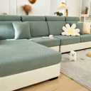 Sofa Covers Couch Covers for Sofa Pet Friendly Couch Cushion Covers Universal Sofa Covers Washable Stretch Slipcovers for Sectional Sofa (Texture Green,Back Cover L)