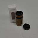 Elemental Duo-Sip 2 in 1 12oz Coffee Tumbler - Leak Proof Tumbler with Flip Lid for Slim Can Cooler - Triple Wall Insulated Tumbler for Hard Seltzer, Hot & Cold Beverages - Teakwood