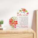 2 x Tian Zhun Mother In Law Christmas Gifts From Daughter In Law Flower Acrylic Heart Table Plaques for Christmas Birthday