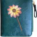 AOXONEL Girls Wallet Small Bifold Womens Wallets Rfid,Compact Female Cute Mini Zipper Coin Card Purse for Teen Girl Kids (Green)