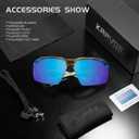 KAPVOE Sports Sunglasses Polarized Cycling Glasses Baseball Running Mountain Bike Triathlon Golf MTB for Men Women - K87 (07)