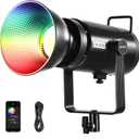 NEEWER CB200C 200W RGBWW COB LED Video Light, APP/2.4G 360 Color 2500K-7500K (Duv0.0003) 23000lux/m Bowens Metal Shell Silent Continuous Output Lighting TLCI/CRI97+ for Photography Video Recording