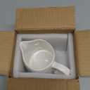 Creamer 9 OZ Creamer Pitcher, White Creamer with Handle, Porcelain Small Milk Pitcher, Coffee Farmhouse Kitchen Accessory (Modern)