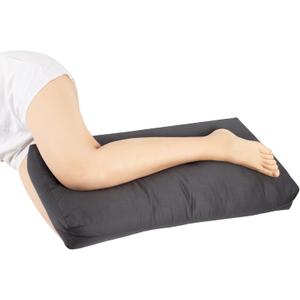 MINUPWELL Knee Pillow for Side Sleepers, 3" Leg Pillow for Side Sleeping, 100% Cotton Fabric Pillow for Between Knees While Sleeping - High Support Alternative for Relieving Leg, Back, and Knee Pain (Grey)