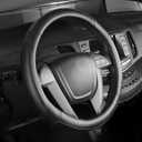 SEG Direct Steering Wheel Cover 14-14.25 inch Heavy-Duty, Black