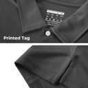 Boladeci Men's Golf Polo Shirts Short Sleeve Performance Quick Dry Breathable Work Business Casual Shirts (Black, L)