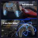 BETMI Wireless Controller for PS-5/Pro/Slim/PC,Bluetooth Gaming Controller with Hall Joysticks/LED Channel Light/Turbo/6-Axis Gyro/Dual Vibration/Touchpad/3.5mm TRRS Audio Jack/Speaker Function(Black)