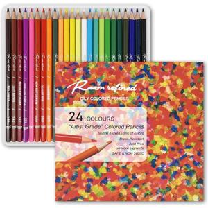 Colored Pencils 24 Count, Artist Soft Series Lead Cores with Vibrant Colors, Professional Oil Based Colored Pencils, Drawing Pencils, Art Pencils Gift Box