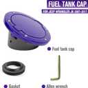 JeCar JK Fuel Filler Cover Gas Cap Aluminum Alloy Gas Tank Door Exterior Accessories for Jeep Wrangler 2007-2018 JK JKU, Purple