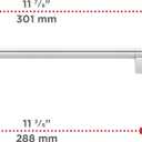 Richelieu BP527288195 Avellino Collection Brushed Nickel Cabinet Handle 11 3/8 inch (288 mm) Center to Center Cabinet Bar Pull, Modern Drawer Pull for Kitchen, Bathroom, and Dresser, 1 Pack