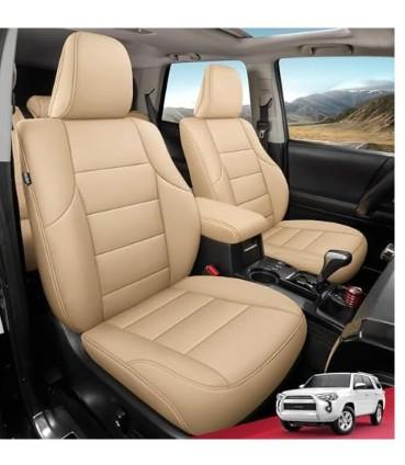 FREESOO for Toyota 4Runner Seat Covers 2011-2024, Custom Leather Seat Covers for Cars, Luxury Car Seat Covers Full Set, Waterproof Car Seat Cover Cushion Protector, Black ONLY FIT 2-Row 5 Seats Model