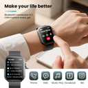 Smart Watches for Men Women, 1000mAh Battery Life Smart Watch for Android and iPhone Compatible, Fitness Tracker with Heart Rate/Sleep Monitor, 100+ Sports Modes, IP68 Waterproof
