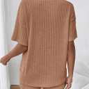 SweatyRocks Women's Maternity 2 Piece Outfits V Neck Short Sleeve Top and Elastic Waist Shorts Set (XS)