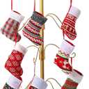 Blulu Christmas Stocking Holder Stand with 16 Hook 39 Inch Adjustable Metal Christmas Stocking Stand for Floor Gold Xmas Holiday Decor Display for Xmas Party Decoration Supplies