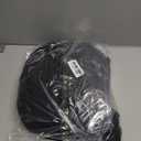 Women's Nylon Hobo Crescent Crossbody Bag, Multi-Pocket Sling Bag, Half Moon Shoulder Purse (Black)