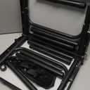 Folding Picnic Table with Storage Net, Matte Black Aluminum Folding Table 23.6" x 15.8", Adjustable Height Max 27.5", Lightweight Portable for Camping Travel Grill Indoor