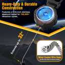 2 Pack Retractable Keychain, Heavy Duty Carabiner Badge Holder, Tactical ID Badge Reel with 32 Steel Retractable Cord, Bearing 10 oz