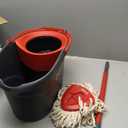 O-Cedar EasyWring Microfiber Spin Mop, Bucket Floor Cleaning System, Red, Gray, Standard