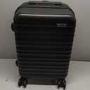 Amazon Basics 21" Hardside Carry-On Luggage, Hardshell Suitcase With Wheels, Expandable For Up to 25% More Space, With Scratch-Resistant Surface, Four Multi-directional Wheels, Black