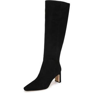 Sam Edelman Women's Sylvia Boots (6.5 Wide, Black Suede Extra Wide Calf)