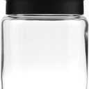 Anchor Hocking 96 Ounce Mini Montana Glass Jar with Lid (4 piece, black metal, dishwasher safe) (96 Ounce (Set of 2))