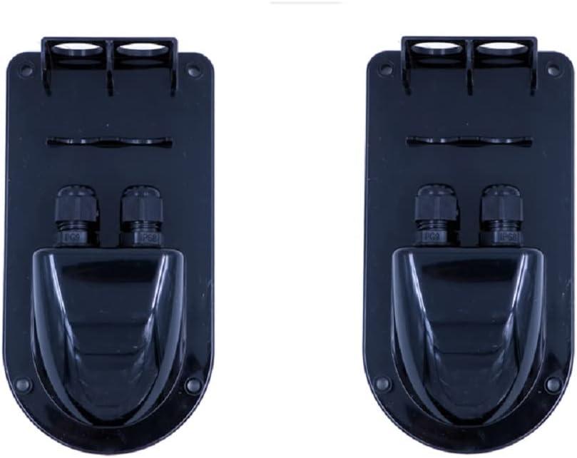2 of NUZAMAS ABS Double Cable Entry Gland Housing, Solar Panel Installation, Cable Wiring Mounting, Weatherproof Dual Cable Entry Plate; RV Camper Van Travel Trailer Boat Solar Panels Roof Mounting