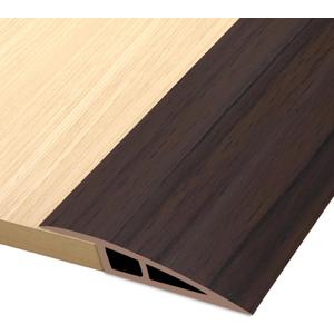 Vinyl Door Threshold Flooring Transition Strip Self Adhesive Carpet Edging Strip for Laminate Doorway Edge Threshold from 2/5" to 3/5" (Brown Wood Grain, 3.3 Ft)