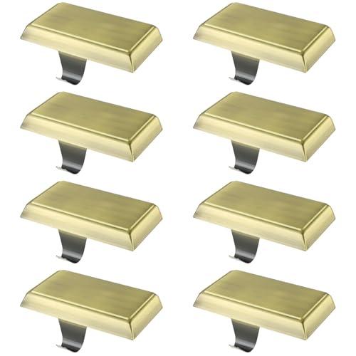 EBANKU Christmas Stocking Holder, 8 Packs Mantel Stocking Hangers Fireplace Stocking Holders Bases for Christmas Decorations (Bronze)