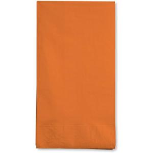 3 x Creative Converting 16-Count Touch of Color 3-Ply Paper Guest Napkins, Sunkissed Orange - 95191