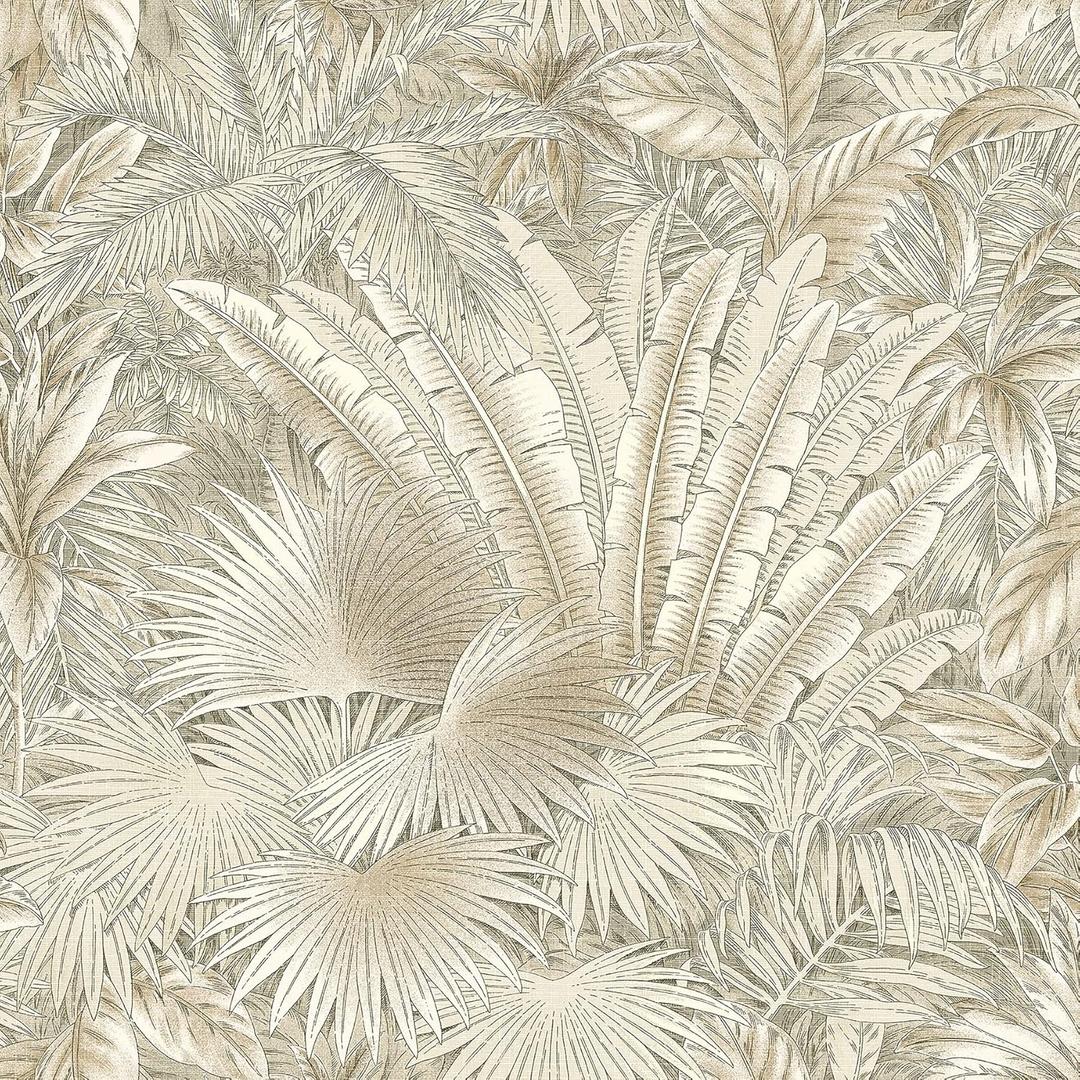 Tommy Bahama Bahamian Breeze Coastal Palm Peel and Stick Designer Wallpaper (Linen)